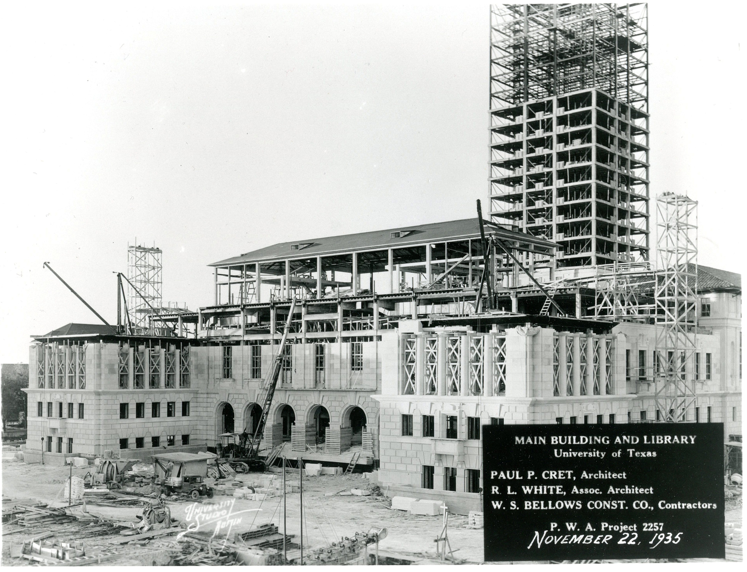 Tower under construction 1935